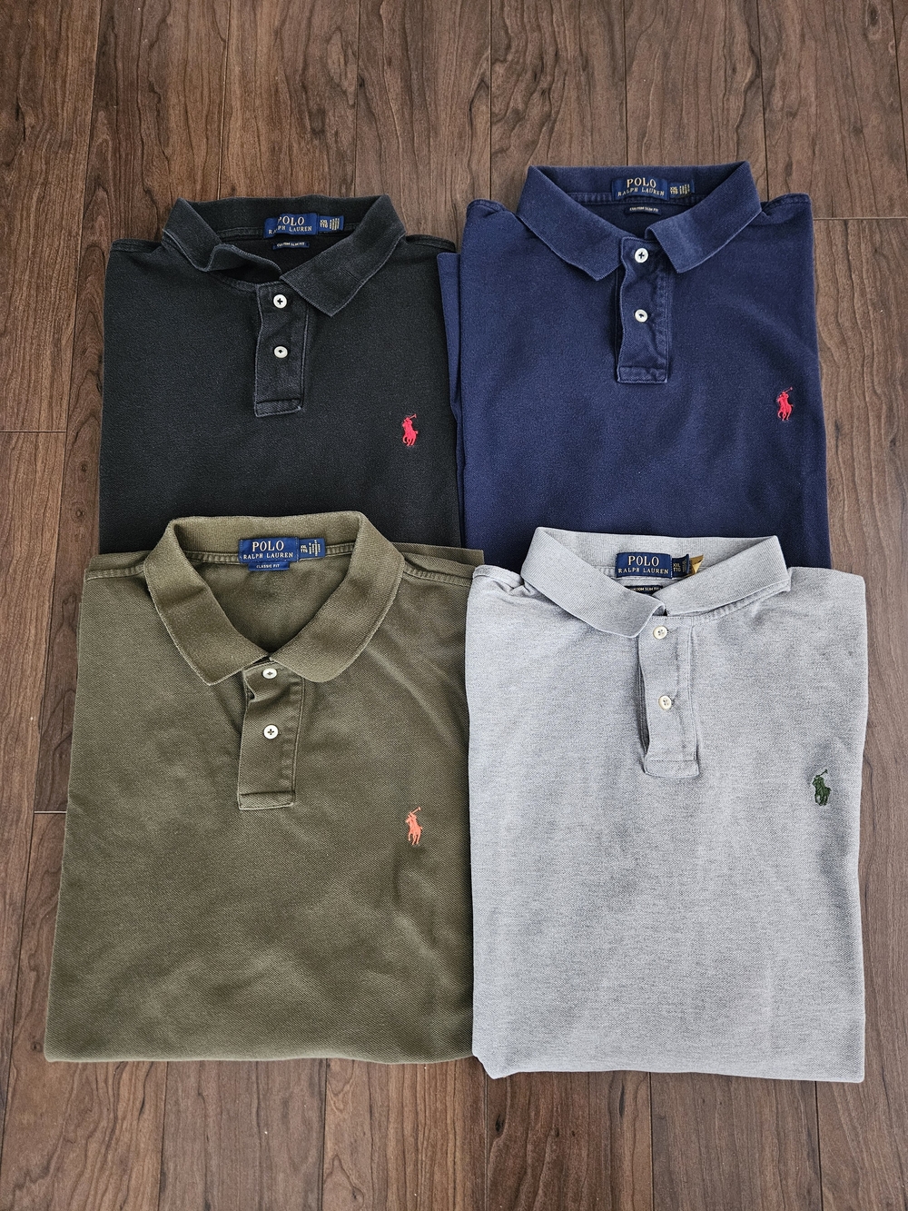Polo Ralph Lauren Polo Shirt Lot Mens 2XL Classic Fit Custom Slim Fit